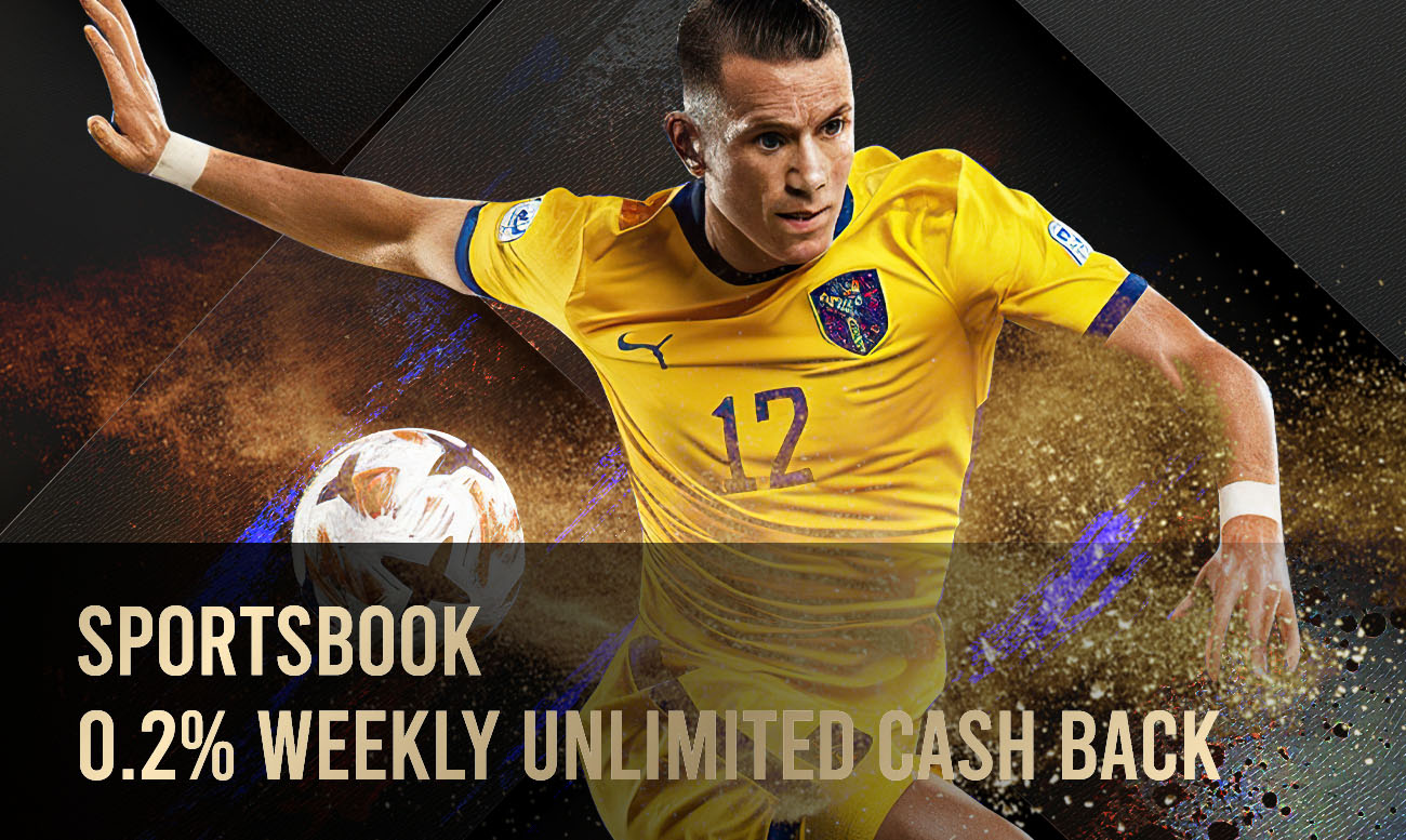 Sports Betting 0.2% weekly unlimited cash back with no minimum payout and no limit for maximum payout.