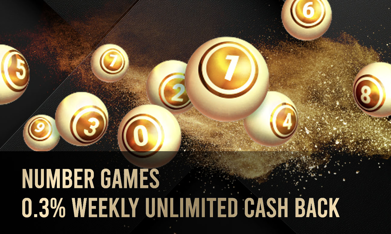 Number Games 0.3% weekly unlimited cash back with no minimum payout and no limit for maximum payout.